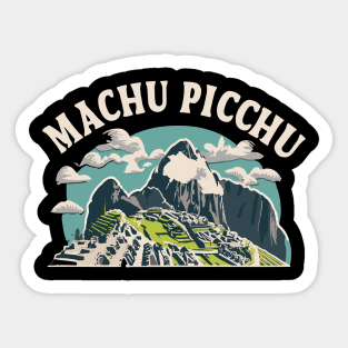 machu picchu Vintage Sticker